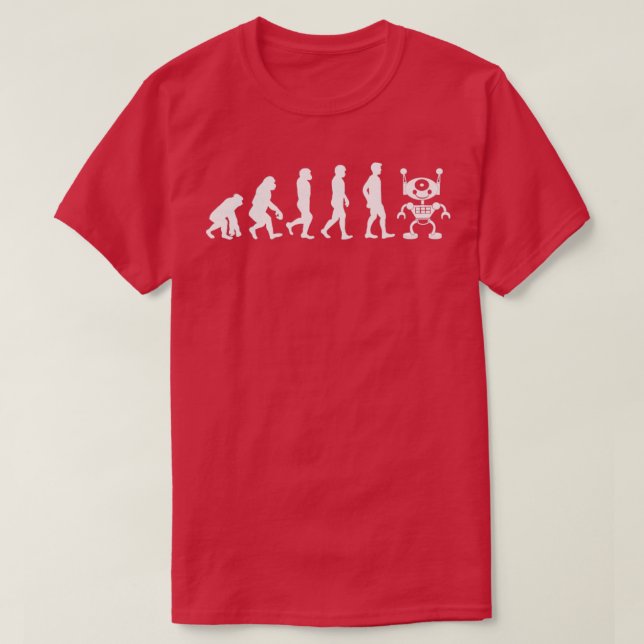 Robotik Engineering Humanoid Roboter Funny Robot E T-Shirt (Design vorne)