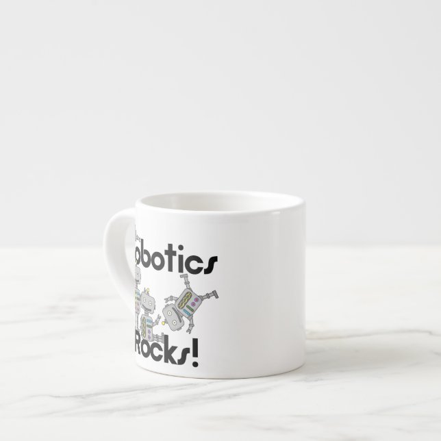 Robotik-Felsen Espressotasse (Vorderseite Links)
