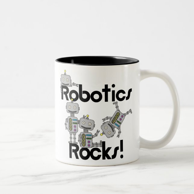 Robotik-Felsen Zweifarbige Tasse (Rechts)