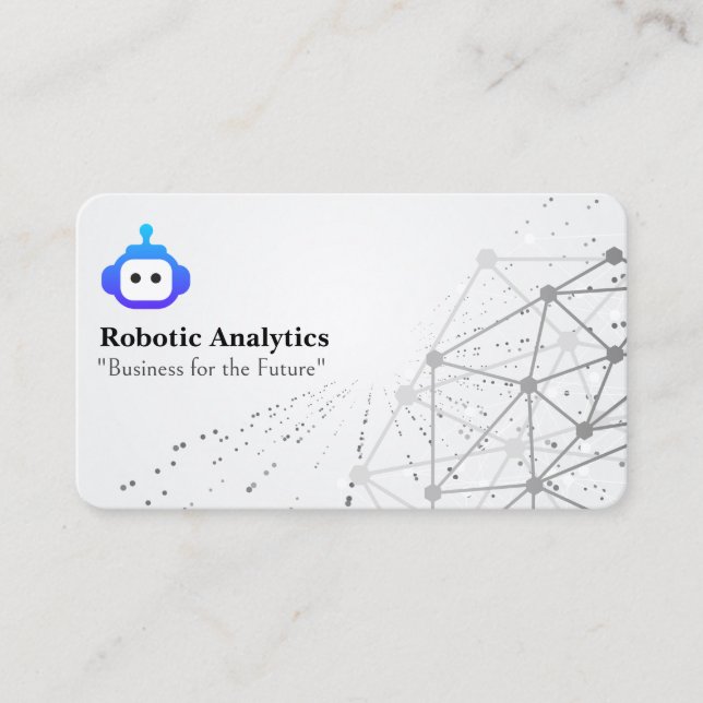 Robotik KI | Netzwerk Hintergrund Visitenkarte (Vorderseite)