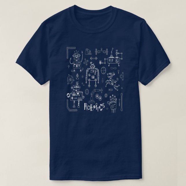 Robotik-Techniker Funny Vintag Robot T-Shirt (Design vorne)