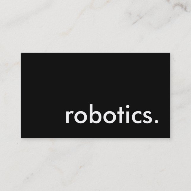 Robotik. Visitenkarte (Vorderseite)