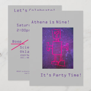 Robotik-Wissenschafts-Party-Einladung Einladung