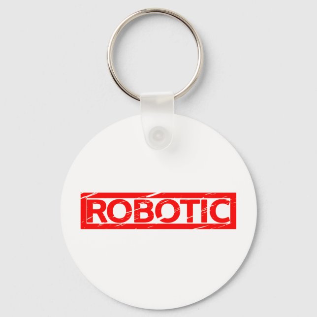 Robotische Briefmarke Schlüsselanhänger (Vorderseite)