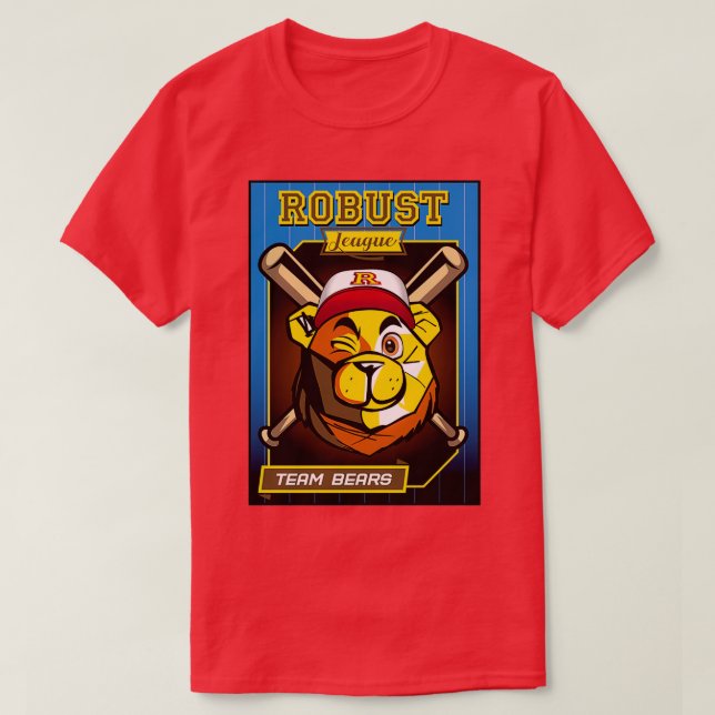 ROBUST BEAR BASEBALL CARD BEARS T-Shirt (Design vorne)