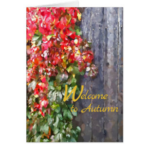 Robuste Farben der Herbstlaube Rustikaler Holzzaun