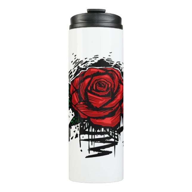 Robuste Rose Thermosbecher (Vorderseite)