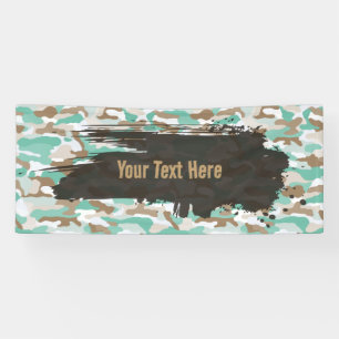 Robustes Aqua-Tarnmuster Lang Banner
