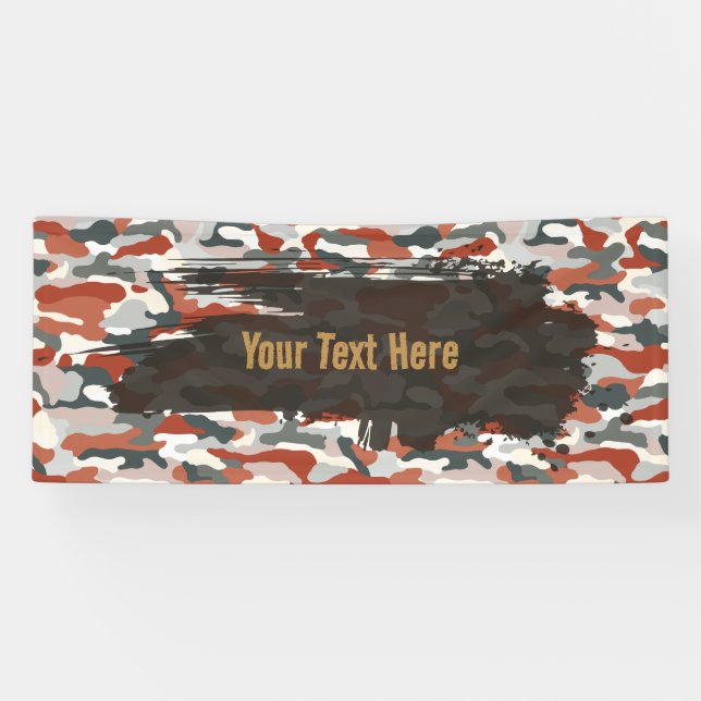 Robustes braunes Tarnmuster Lang Banner (Horizontal)