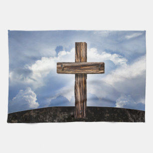 Robustes Kreuz mit Himmel Geschirrtuch