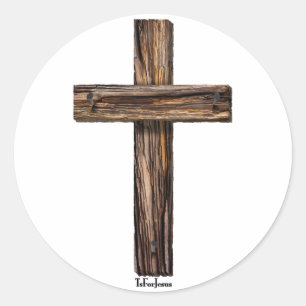 Robustes Kreuz Runder Aufkleber