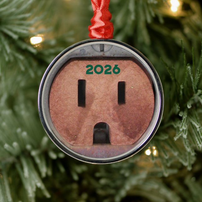 robustes Outdoor-Stromnetz, Stecker Ornament Aus Metall (Baum)