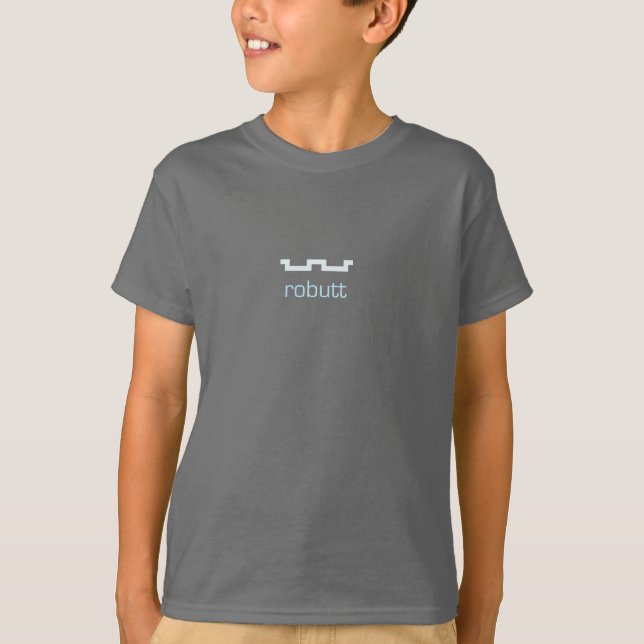 Robutt Robot Hintern Funny T-Shirt (Vorderseite)