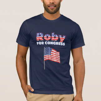 Roby für Kongress-patriotischen Flagge-Entwurf T-Shirt