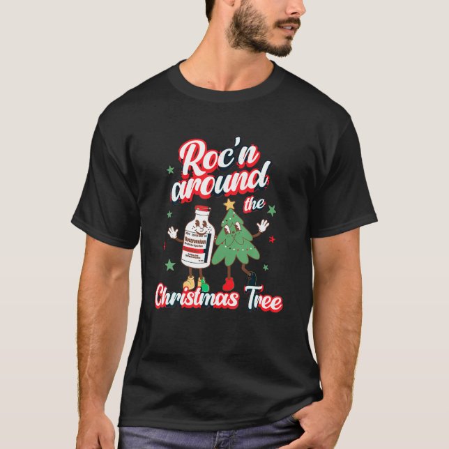 Roc um den Weihnachtsbaum ER ED RN PACU ICU T-Shirt (Vorderseite)
