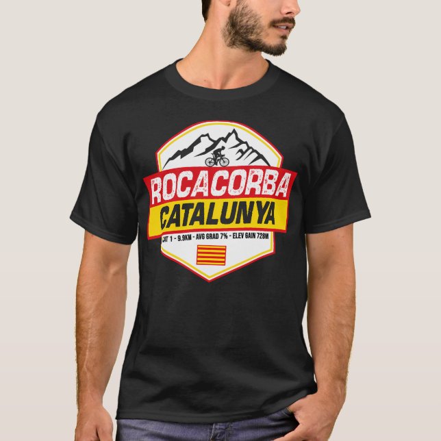 Rocacorba Girona Radfahren Katalonien Spanien T-Shirt (Vorderseite)