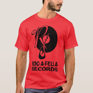 RocAFella-Platten-Button T-Shirt