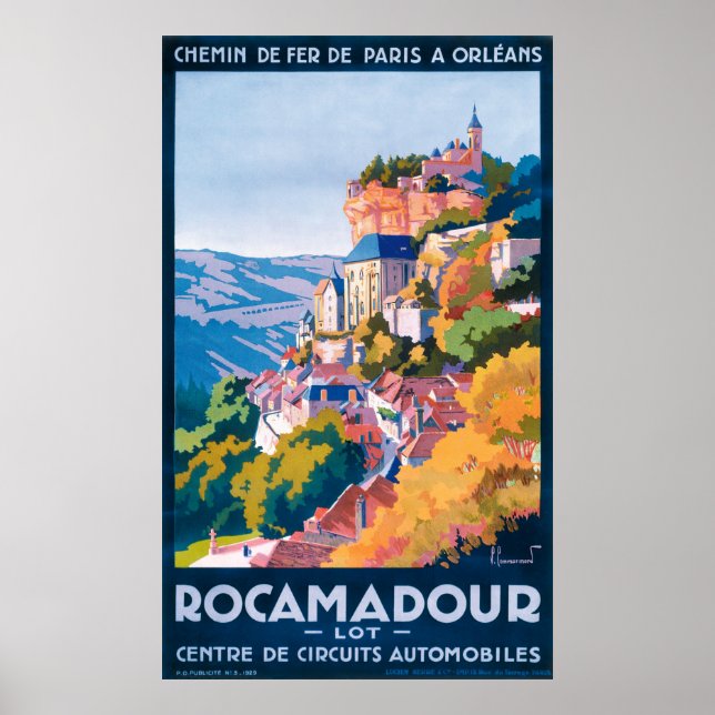 Rocamadour Vintage Travel Poster (Vorne)