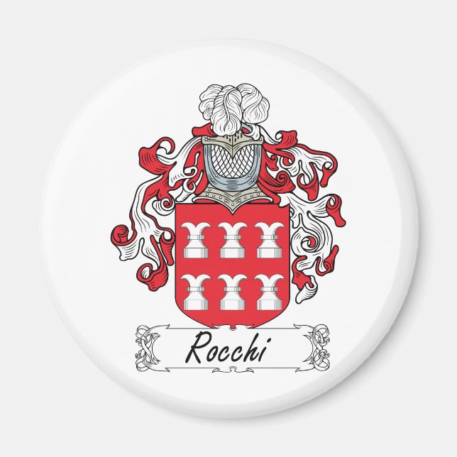 Rocchi Familienwappen Magnet (Vorne)