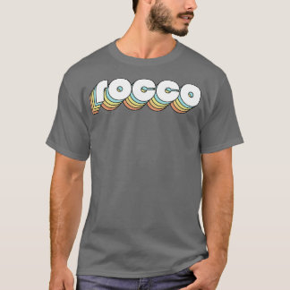 Rocco Retro Rainbow Typografie verblasster Stil T-Shirt