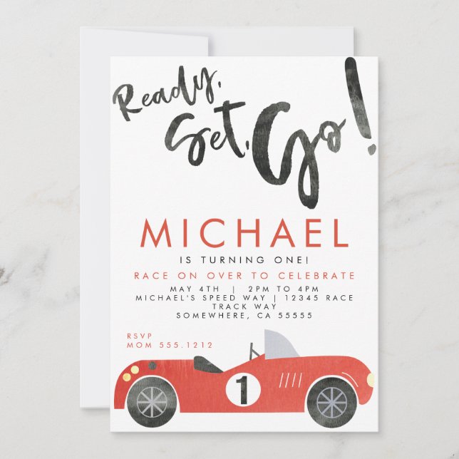 ROCE CAR PARTY INVENT EINLADUNG (Vorderseite)