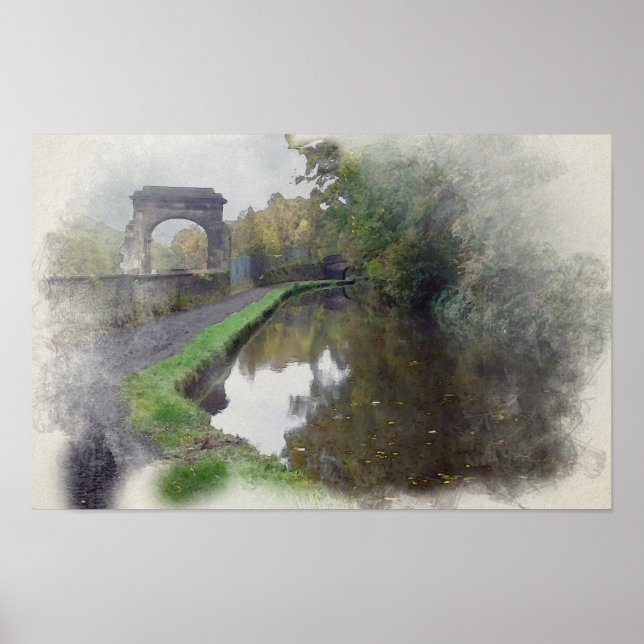 Rochdale Canal Sagar Richards Arch Poster (Vorne)