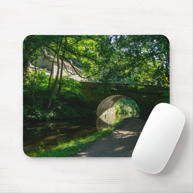 Rochdale Canal, Sowerby Bridge Mousepad (Mit Mouse)