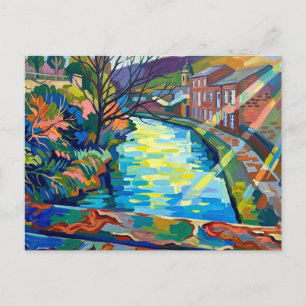 Rochdale Canal Sowerby Bridge  Postkarte