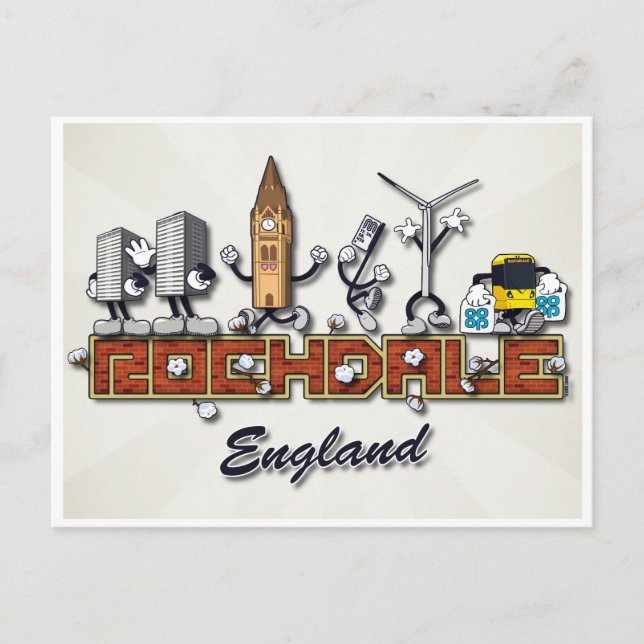 Rochdale-Cartographie Postkarte (Vorderseite)