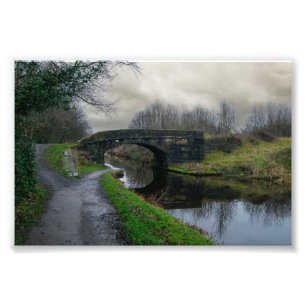 Rochdale-Kanal - Brown Bank Brücke 52 Fotodruck