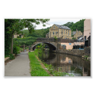 Rochdale-Kanal, Luddendenfoot Fotodruck