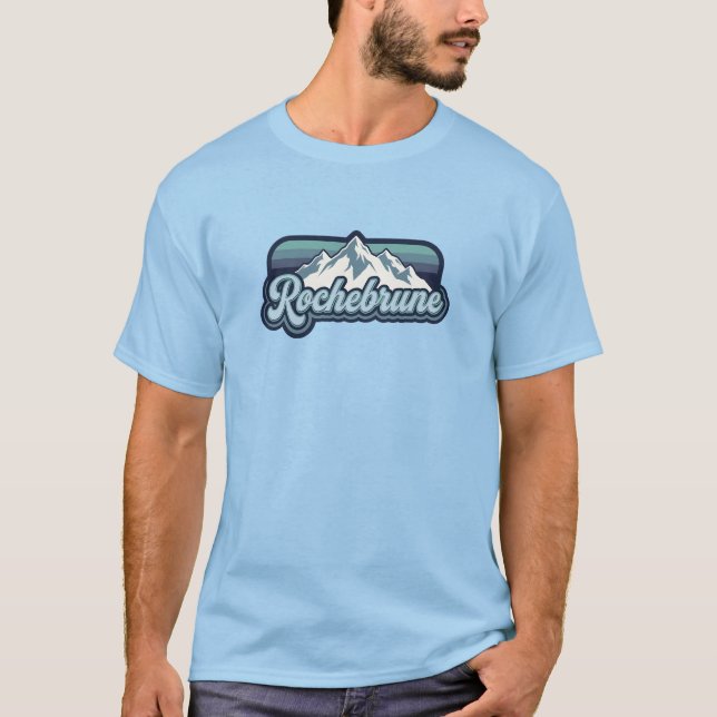 Rochebrune Alpine Mountain Script T-Shirt is trans (Vorderseite)