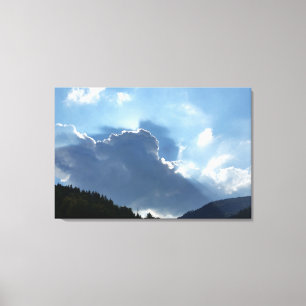 Rochen und Wolken Leinwanddruck