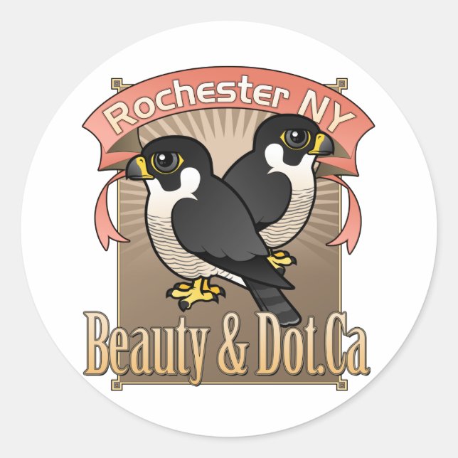 Rochester Beauty & Dot.Ca Runder Aufkleber (Vorderseite)