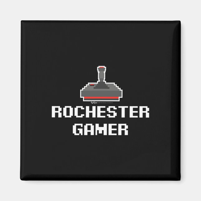 Rochester Gamer 8-Bit-Stadt  Magnet (Vorne)