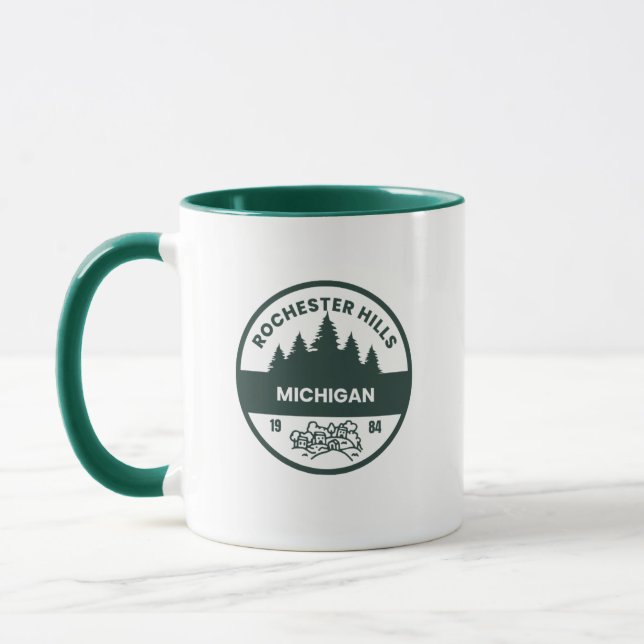 Rochester Hills Michigan Coffee Tasse (Links)