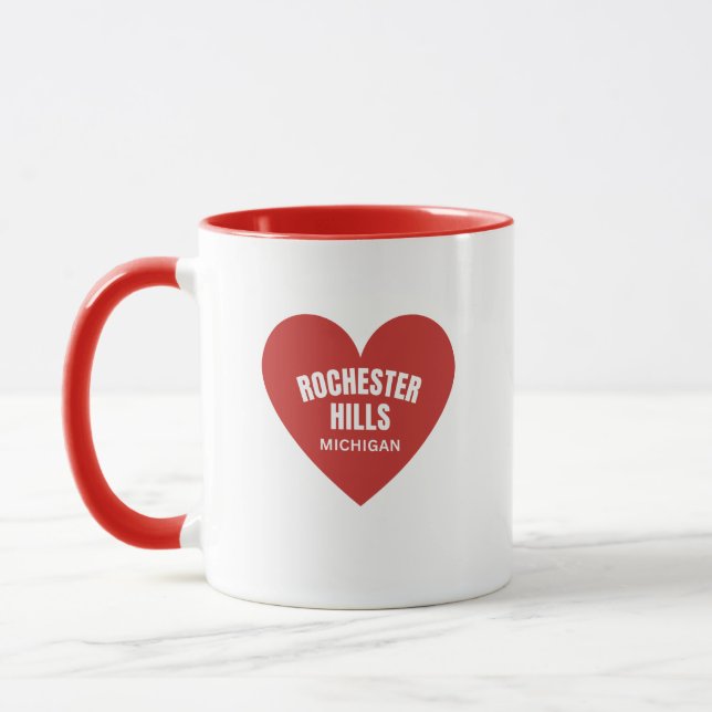 Rochester Hills Michigan Coffee Tasse (Links)