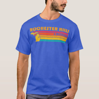 Rochester Hills Michigan Vintag Distressed Souven T-Shirt