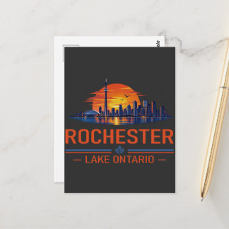 Rochester Lake Ontario Sonnenuntergang Skyline Kun Postkarte