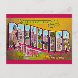 Rochester Minn Retro Postkarte