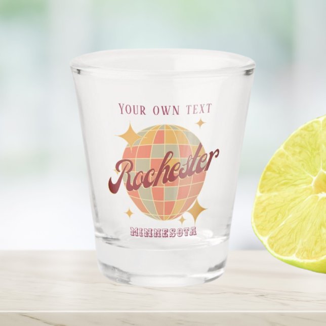 Rochester Minnesota NY Disco Retro Vintag Schnapsglas (Von Creator hochgeladen)