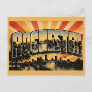 Rochester New York High Falls River Gorge Kunst Postkarte