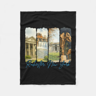 Rochester New York Reisende Pinselstrich-Souvenir Fleecedecke