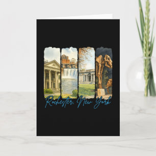 Rochester New York Reisender Pinselstrich Souvenir Karte
