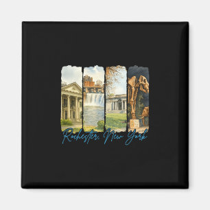 Rochester New York Reisender Pinselstrich Souvenir Magnet