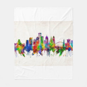 Rochester New York Skyline Fleecedecke