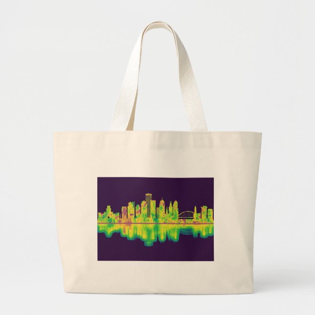 Rochester New York Skyline Jumbo Stoffbeutel (Vorne)