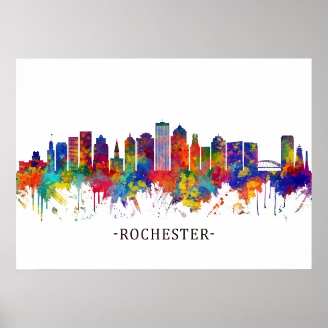 Rochester New York Skyline Poster (Vorne)