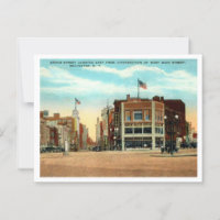 Rochester NY Broad Street und Main 1930er Vintag