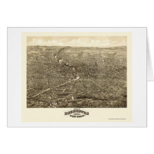 Rochester, NY panoramische Karte - 1880